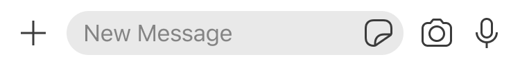 Campo de mensagem do EBChat no iOS